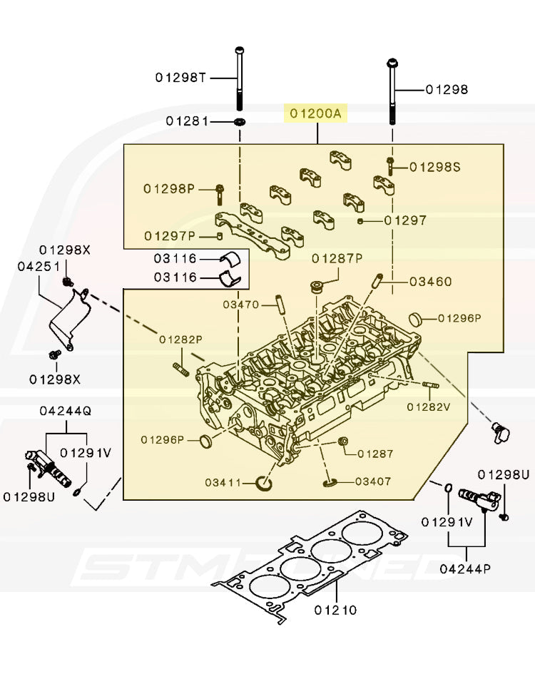 Mitsubishi OEM Bare Cylinder Head for Evo X