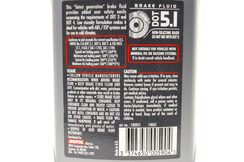 MOTUL DOT 5.1 Brake Fluid (100951-1)
