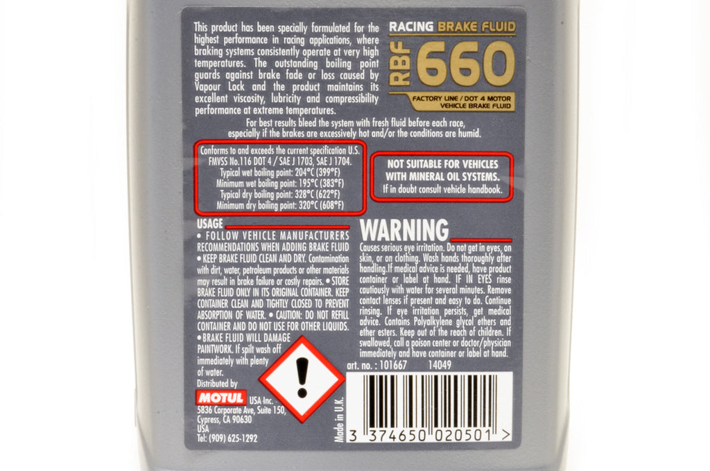 MOTUL RBF 660 Factory Line Racing Brake Fluid (101667-1)