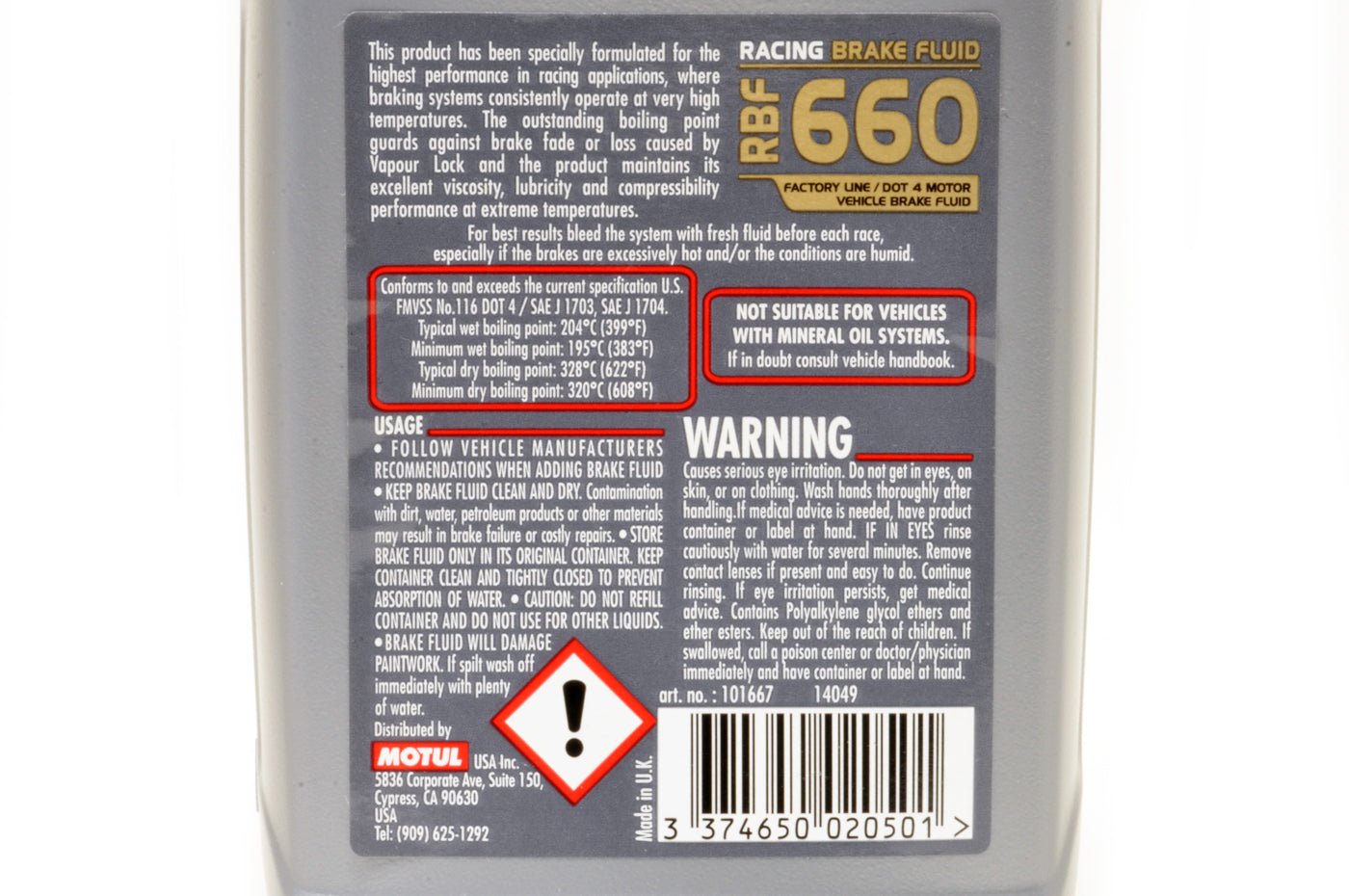 MOTUL RBF 660 Factory Line Racing Brake Fluid (101667-1)