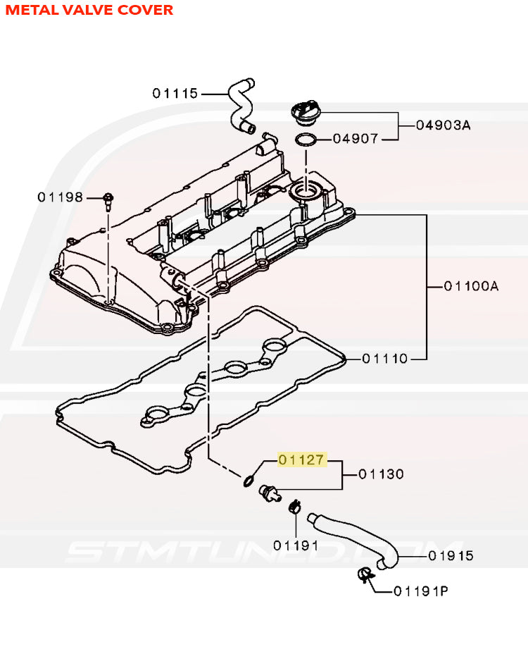 Mitsubishi OEM PCV Valve Oring Seal for Evo X (1035A419)
