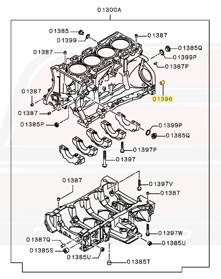 Mitsubishi OEM Cylinder Block Bushing M14x19 for Evo X (1050A003)