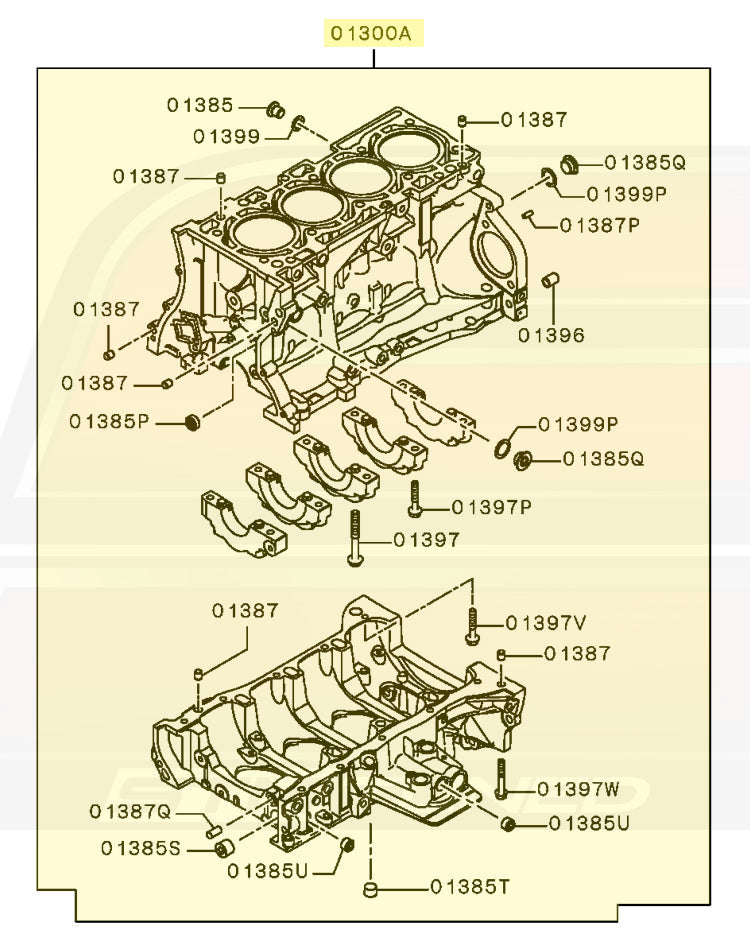 Mitsubishi OEM Bare Cylinder Block for Evo X (11000W000P)