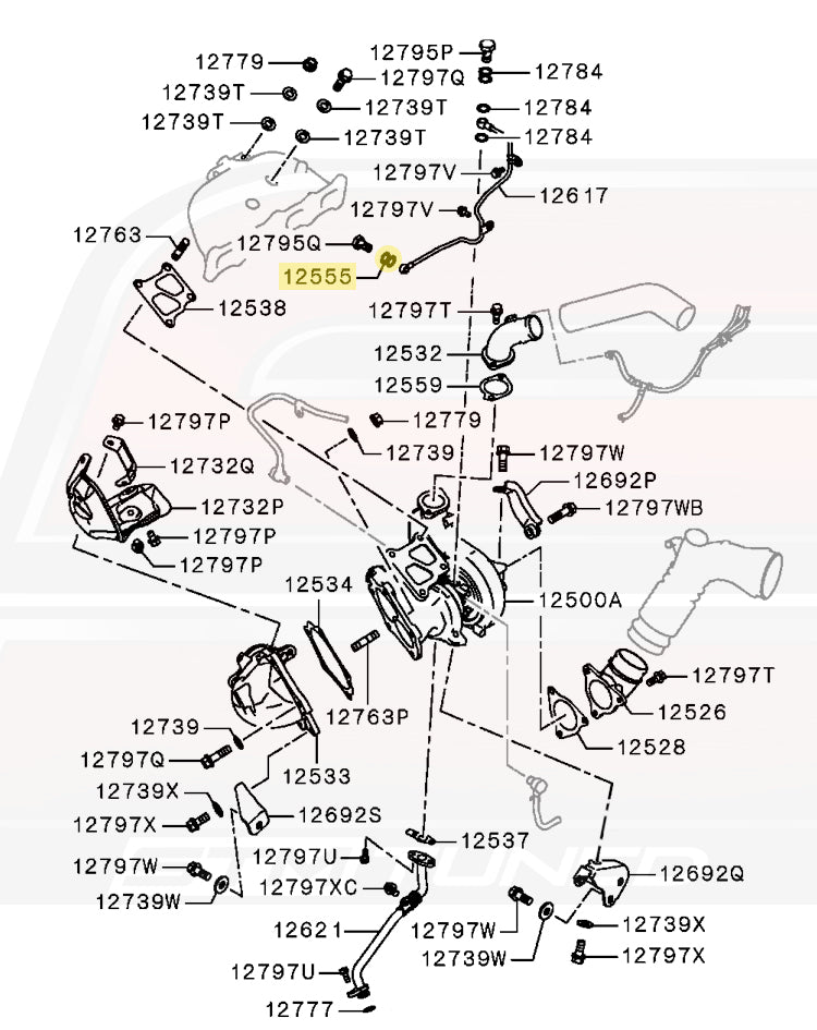 Mitsubishi OEM Turbo Oil Feed Twin Copper Gasket 10mm for Evo X (1226A003)