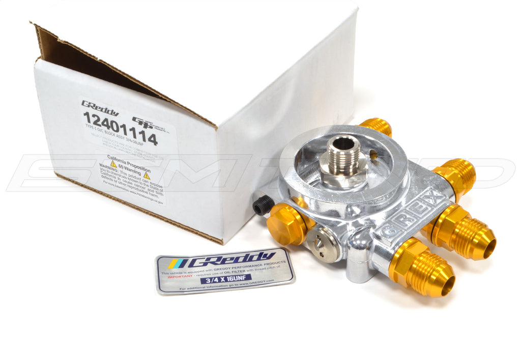 GReddy Oil Filter/Cooler Relocation Adapter (12401114)