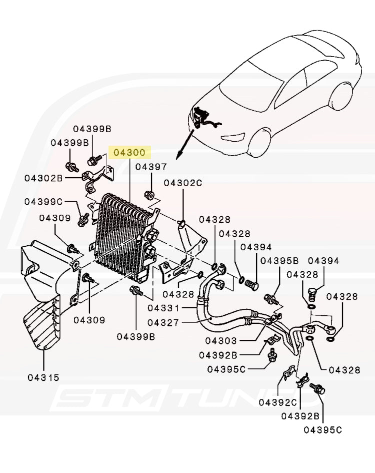 Mitsubishi OEM Engine Oil Cooler for Evo X (1240A056)