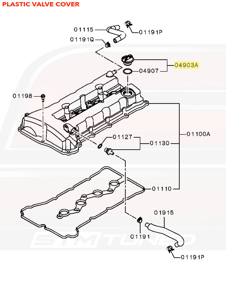 Mitsubishi OEM Engine Oil Cap for Evo X (1250A010)
