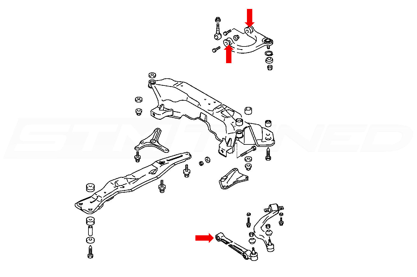 Prothane Front Control Arm Bushings Black for 2G DSM (13-201-BL)