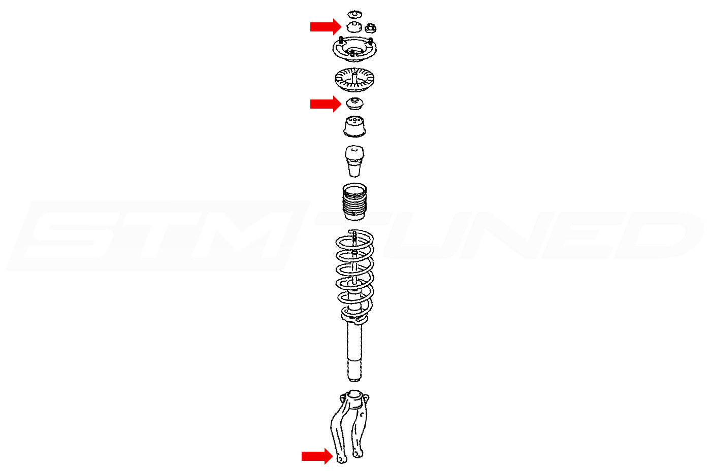Prothane Front Shock Bushings Black for 2G DSM (13-901-BL)