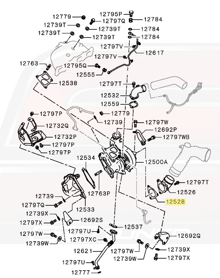 Mitsubishi OEM Turbo Compressor Inlet Gasket for Evo X (1515A053)