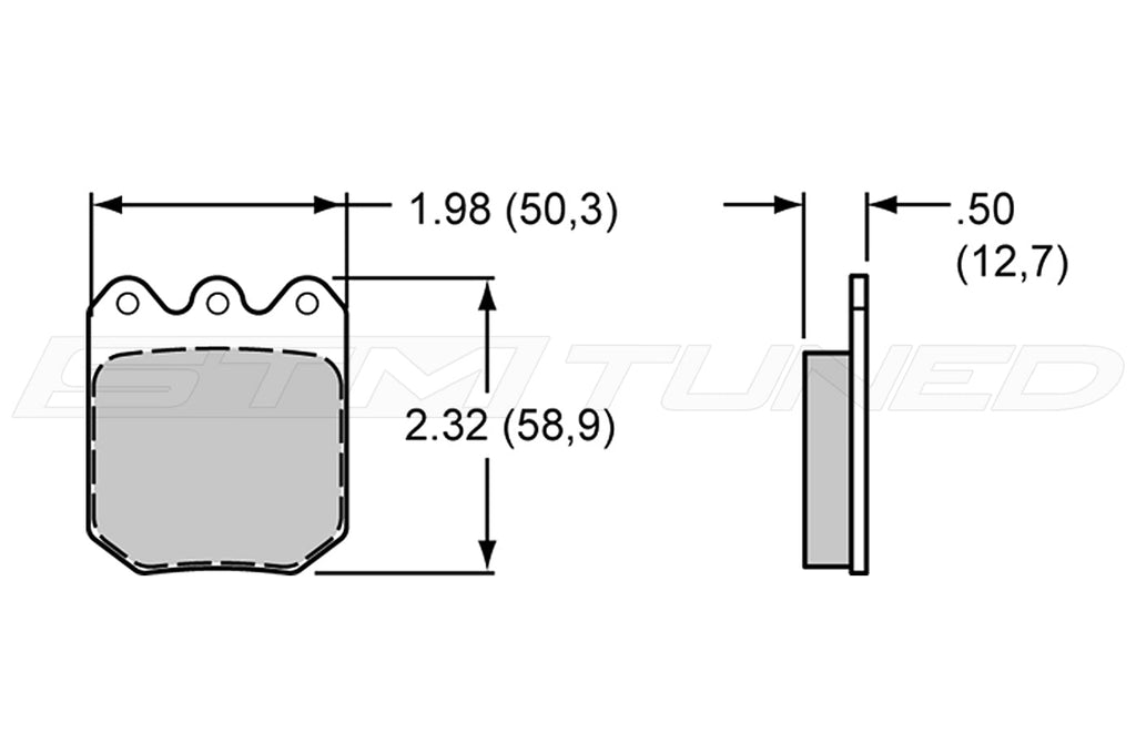 Wilwood Brake Pads PolyMatrix E for STM Rear Drag Brake Kit (150-28-6812K)