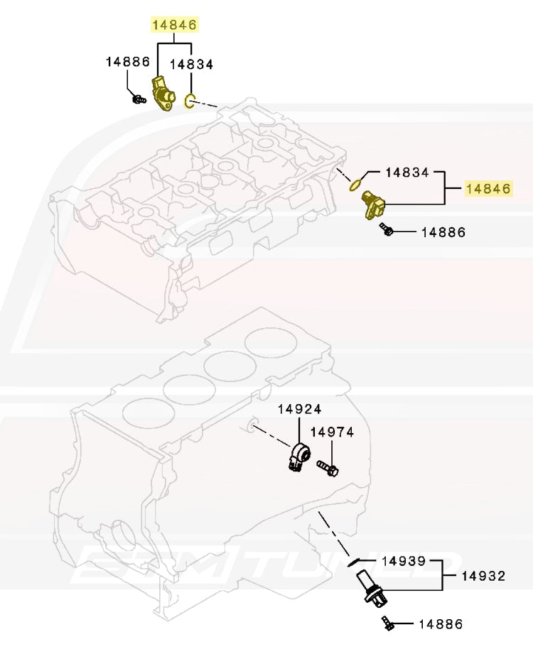 Mitsubishi OEM Cam Position Sensor for Evo X (1865A066)