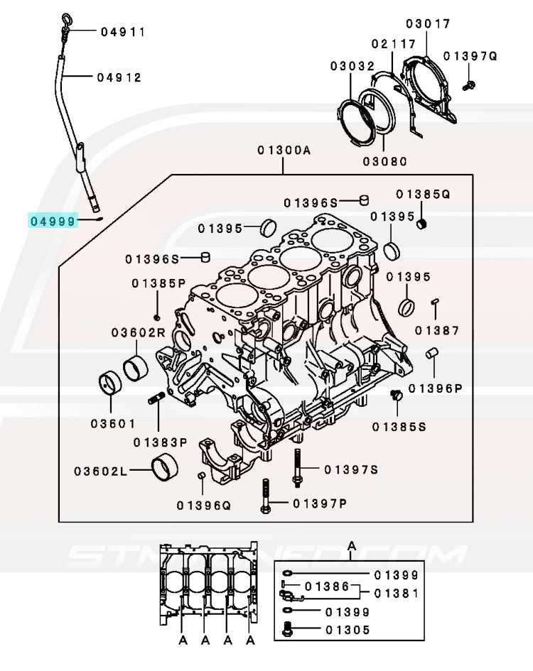 Mitsubishi OEM Engine Oil Dipstick O-Ring for 4G63 Evo/DSM