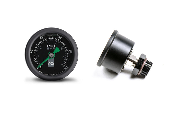 Radium Fuel Pressure Gauge 0-100psi with 8AN ORB Straight Adapter (20-0075)
