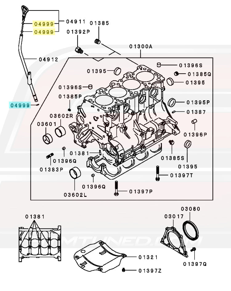 Mitsubishi OEM Engine Oil Dipstick O-Ring for 4G63 Evo/DSM