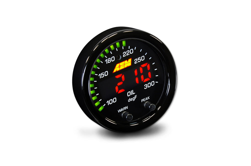 AEM X-Series Water Oil Trans Temperature Gauge (30-0302)