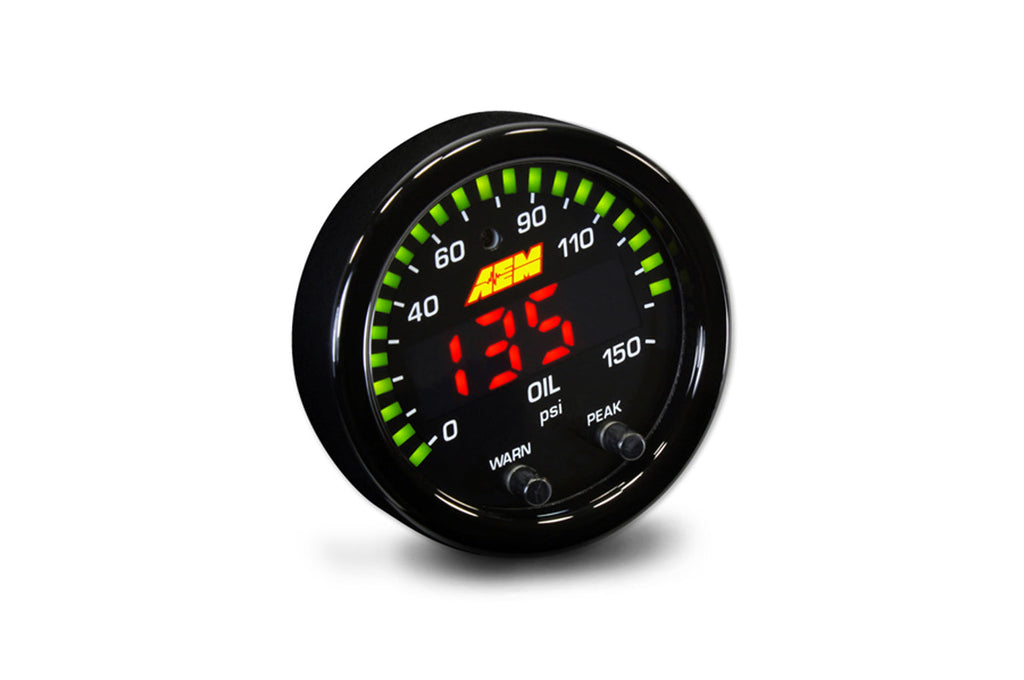 AEM X-Series Oil Pressure Gauge 150 PSI / 10BAR (30-0307)
