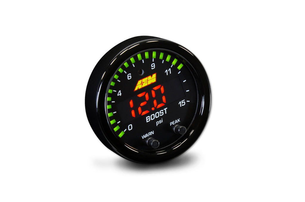 AEM X-Series Boost / Fuel Pressure Gauge 0-15PSI (30-0309)