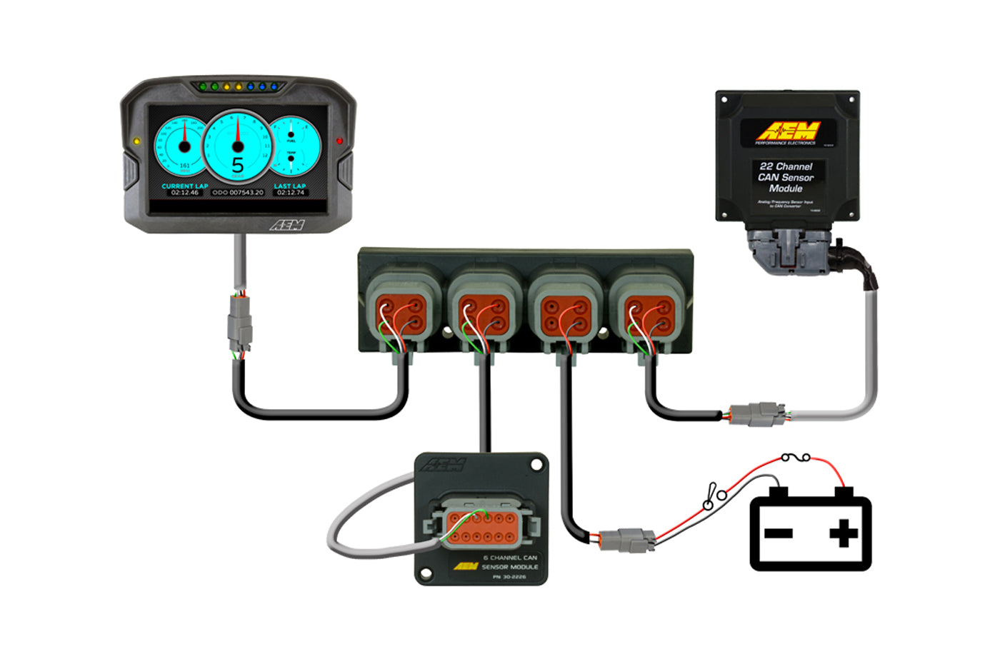 AEMnet 4 Port CAN Hub (30-2225)