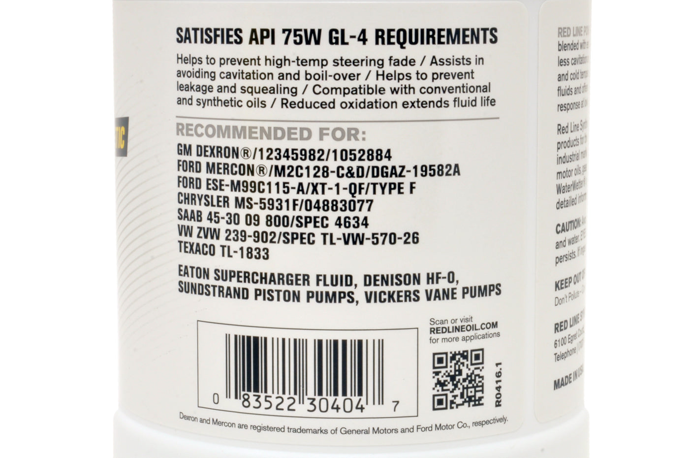 Red Line Power Steering Fluid (30404-1)