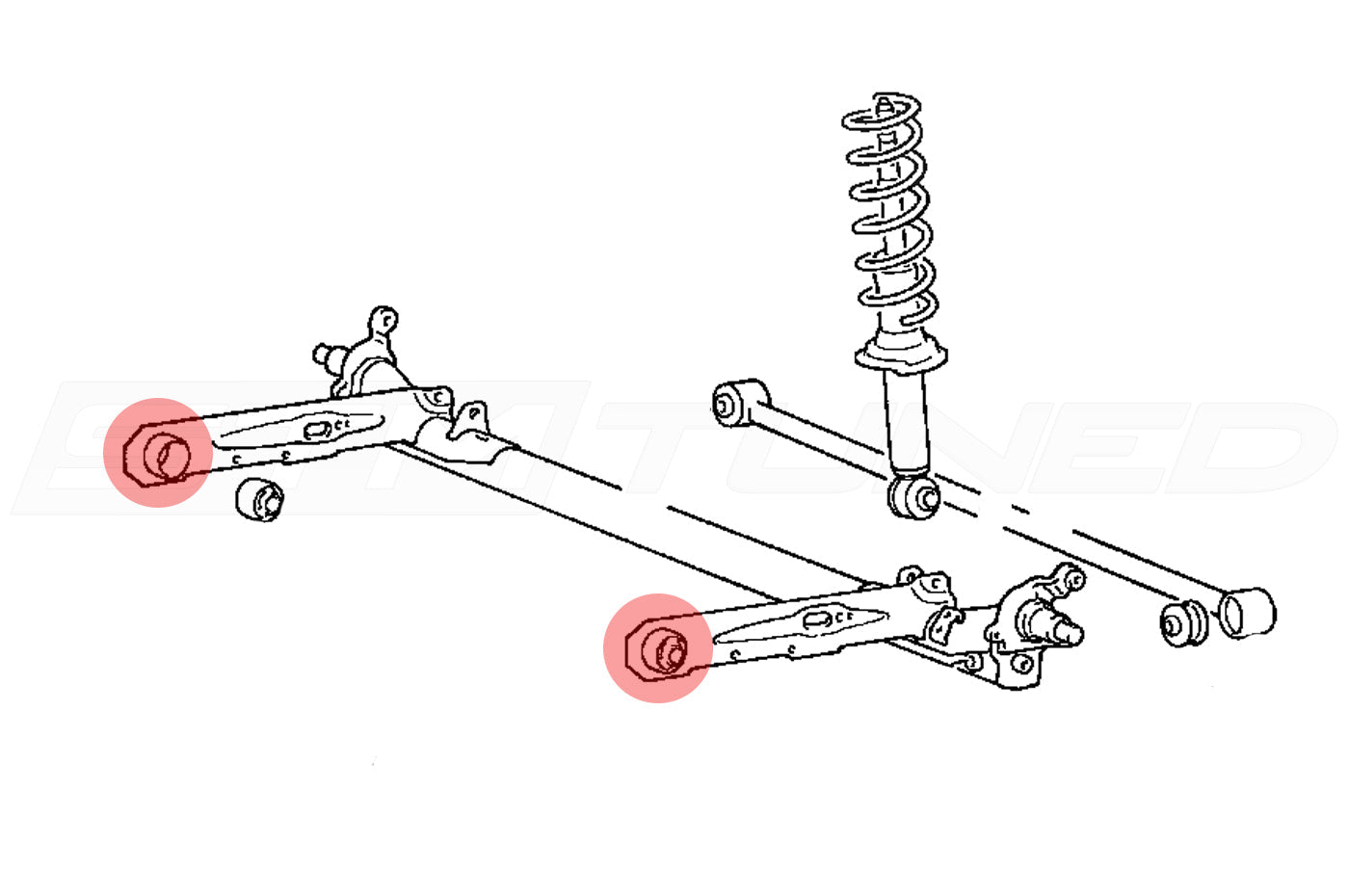 Energy Suspension Rear Control Arm Bushings for 1G DSM FWD (5.3109G)