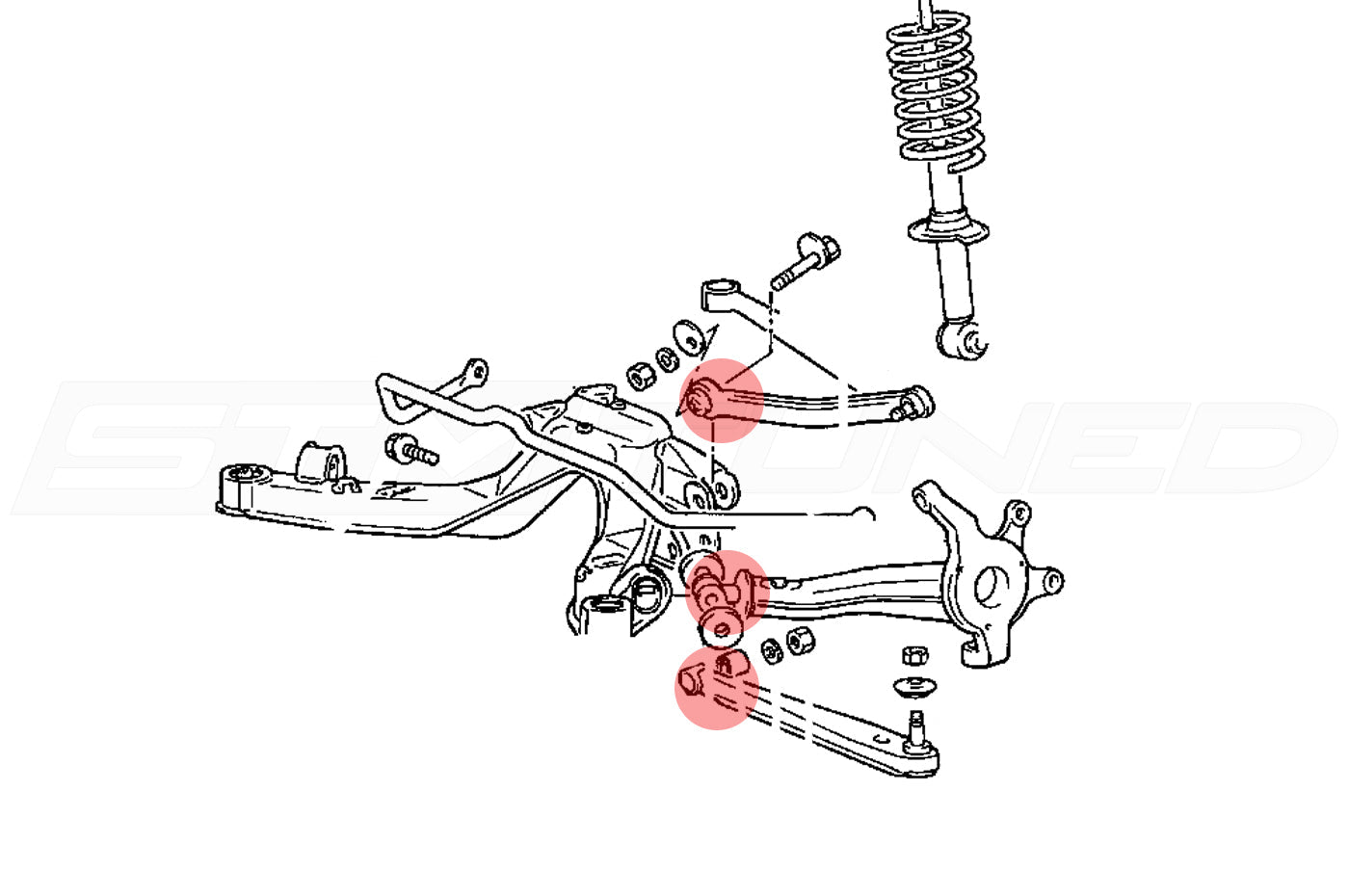 Energy Suspension Rear Control Arm Bushings for 1G DSM AWD (5.3113G)