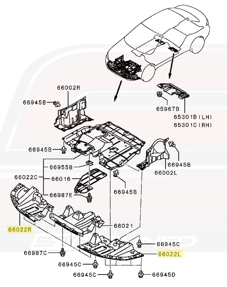 Mitsubishi OEM Engine Undertray for Evo X