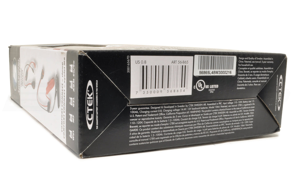 CTEK US 0.8 12V Motorcycle Battery Charger (56-865)