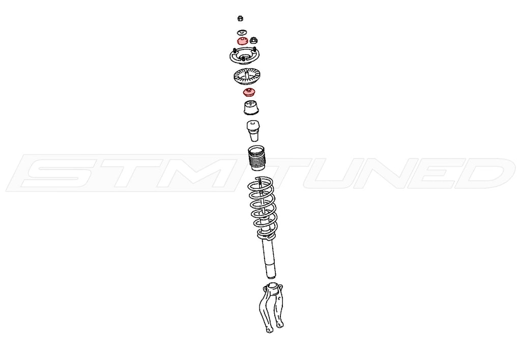 Energy Suspension Front Upper Shock Bushings for 2G DSM (5.8103G)