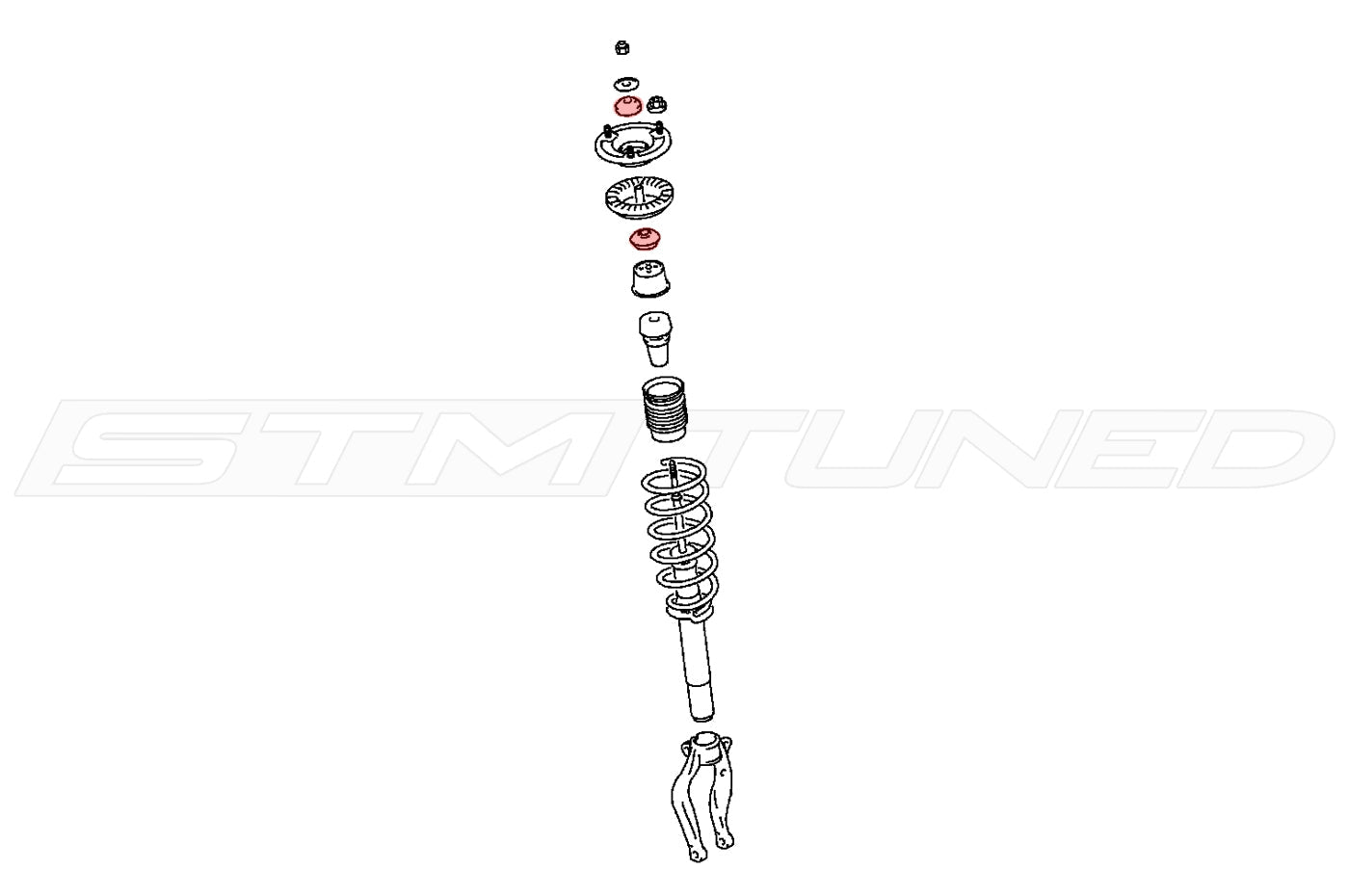 Energy Suspension Front Upper Shock Bushings for 2G DSM (5.8103G)