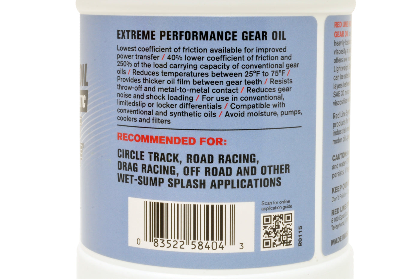 Red Line Lightweight ShockProof Gear Oil (58404-1)