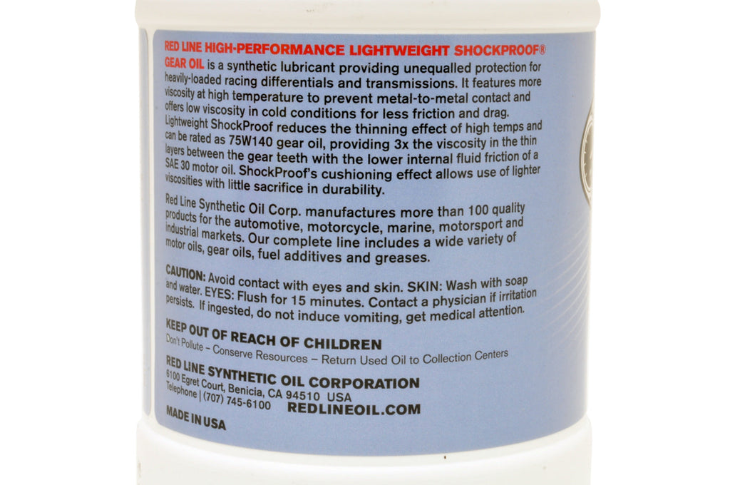 Red Line Lightweight ShockProof Gear Oil (58404-1)
