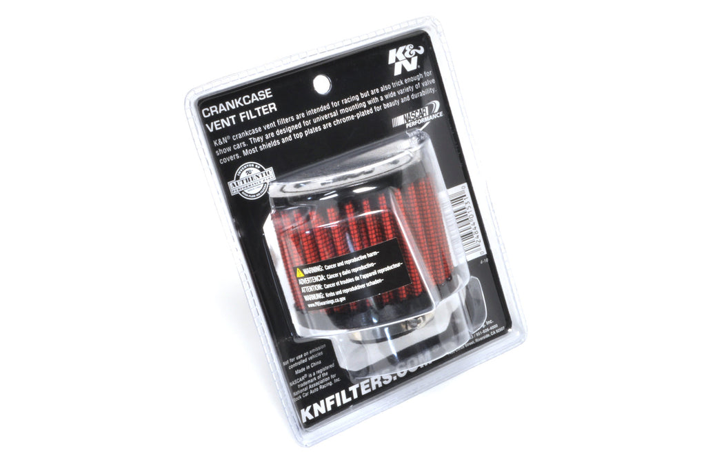 K&N Breather Filter with 1 inch Rubber Flange (62-1410)
