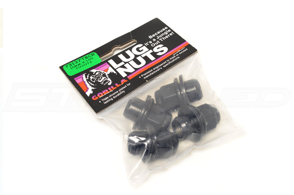 Gorilla Black Lug Nuts for Stock Wheels (M12x1.5 - Pack of 4)