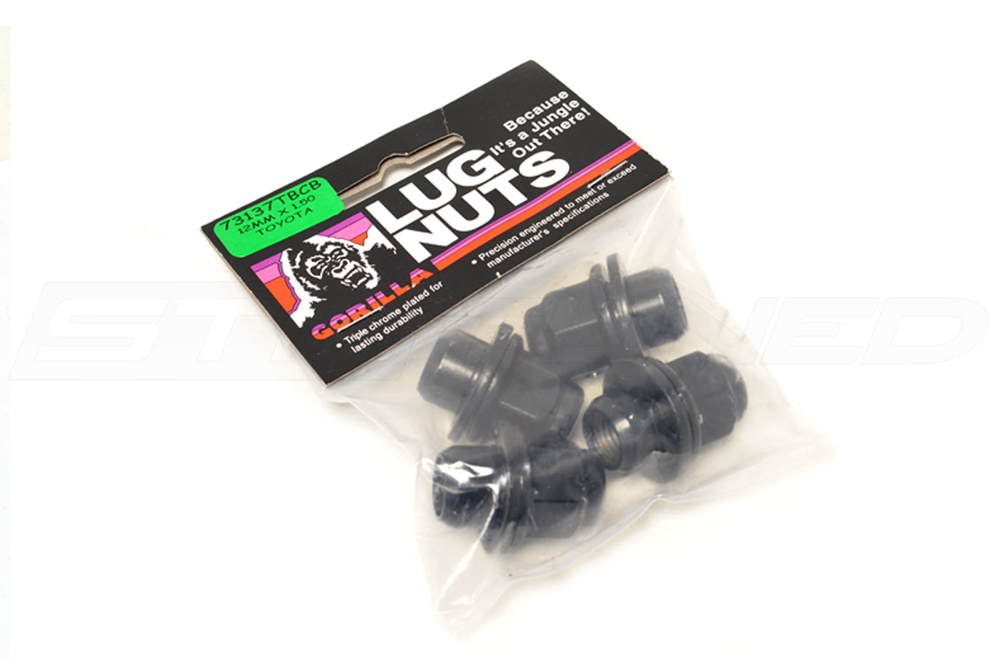 Gorilla Black Lug Nuts for Stock Wheels (M12x1.5 - Pack of 4)