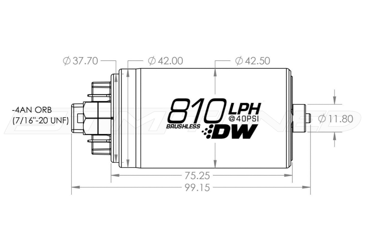 DeatschWerks DW810 810LPH In-Tank Fuel Pump