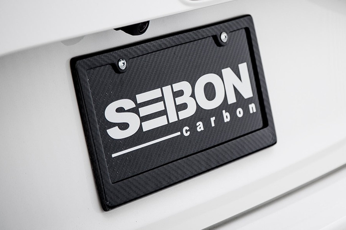 Seibon Carbon Fiber License Plate Frame with 2-Bolt Mount (CFLPF)