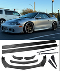 Front Bumper Lip Splitter Spoiler Rear Lip Strut Rod Support For Mitsubishi Eclipse 2g