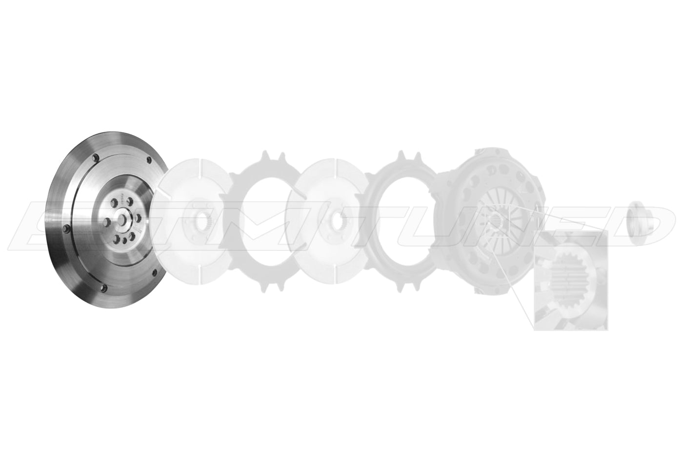 PTT 7.25 Replacement Flywheel for 6-Bolt AWD DSM (FH540)