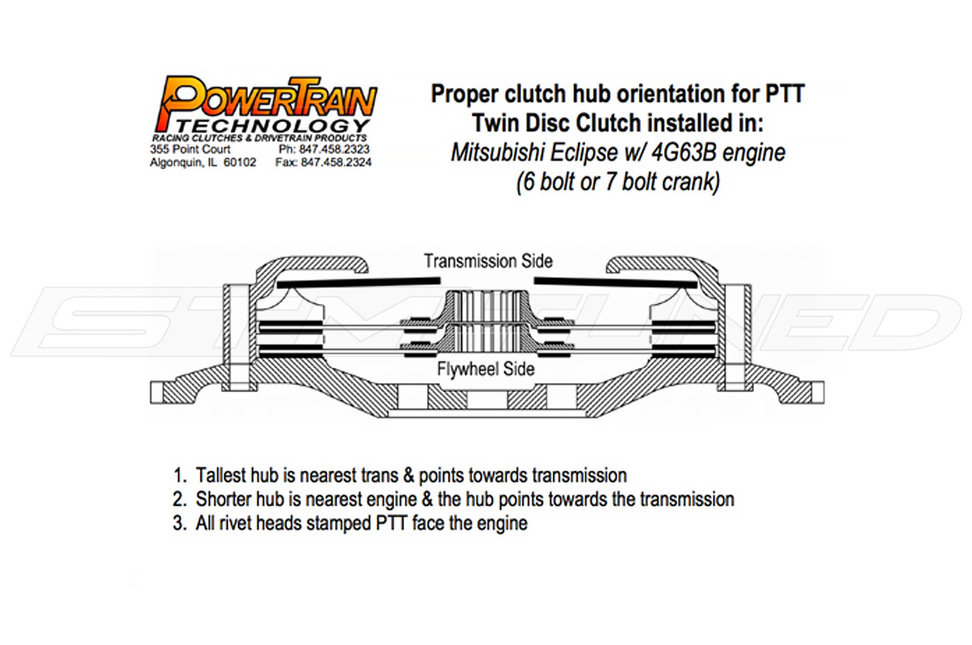 PTT 7.25 Twin-Disc Clutch Kit for 7-Bolt AWD DSM