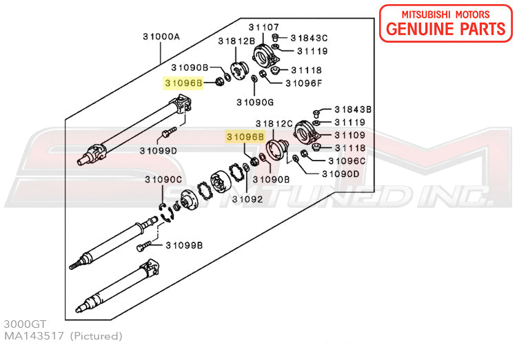 Mitsubishi Rear Diff/Driveshaft/1G Axle Nut - Evo 4-9/X/DSM/3S