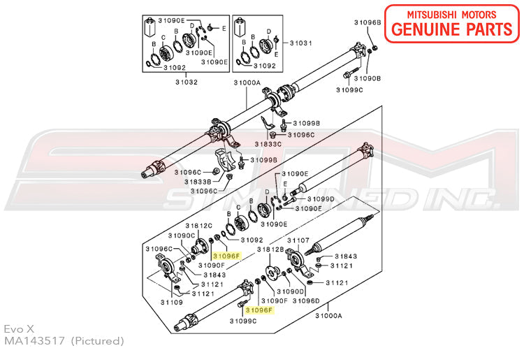 Mitsubishi Rear Diff/Driveshaft/1G Axle Nut - Evo 4-9/X/DSM/3S