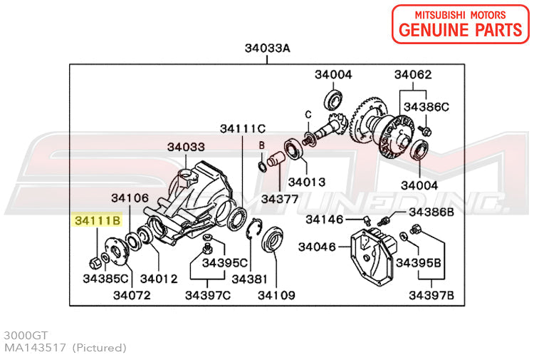 Mitsubishi Rear Diff/Driveshaft/1G Axle Nut - Evo 4-9/X/DSM/3S