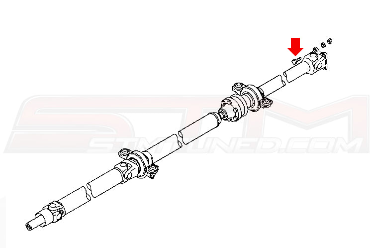 Mitsubishi OEM Driveshaft to Rear End Bolt for DSM & Evo 7/8/9 (MB000938)