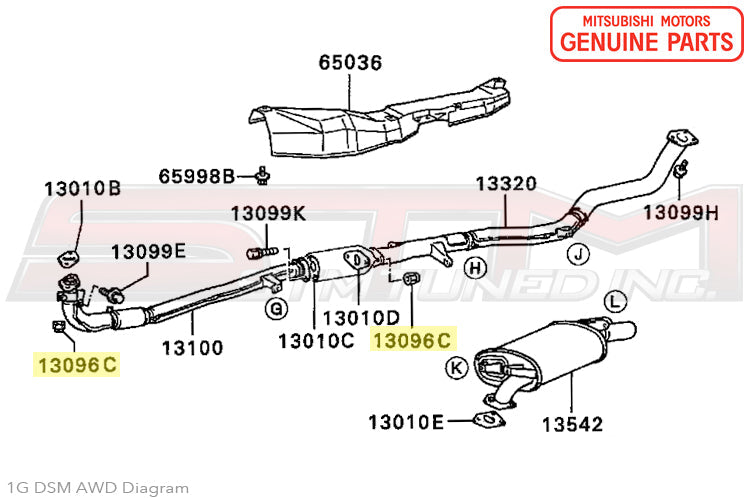 Mitsubishi O2 Housing to Downpipe Nut - 1G/2G DSM / 3000GT