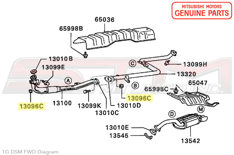 Mitsubishi O2 Housing to Downpipe Nut - 1G/2G DSM / 3000GT