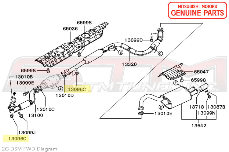 Mitsubishi O2 Housing to Downpipe Nut - 1G/2G DSM / 3000GT