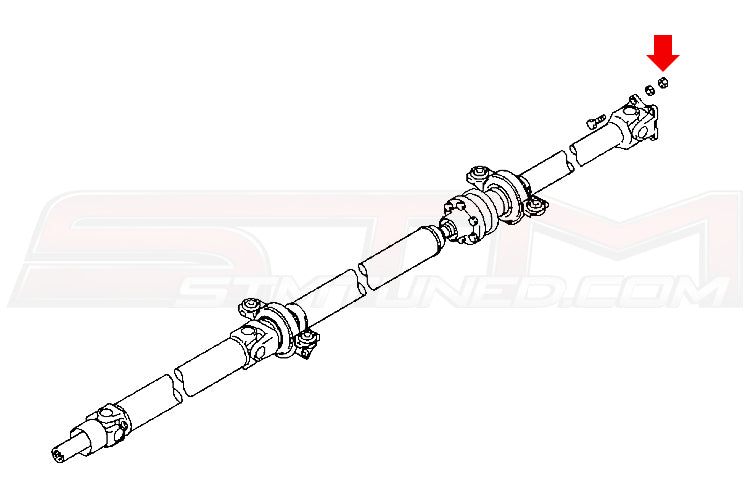 Mitsubishi OEM Driveshaft to Rear End Nut for DSM & Evo 4-9 (MB154075)