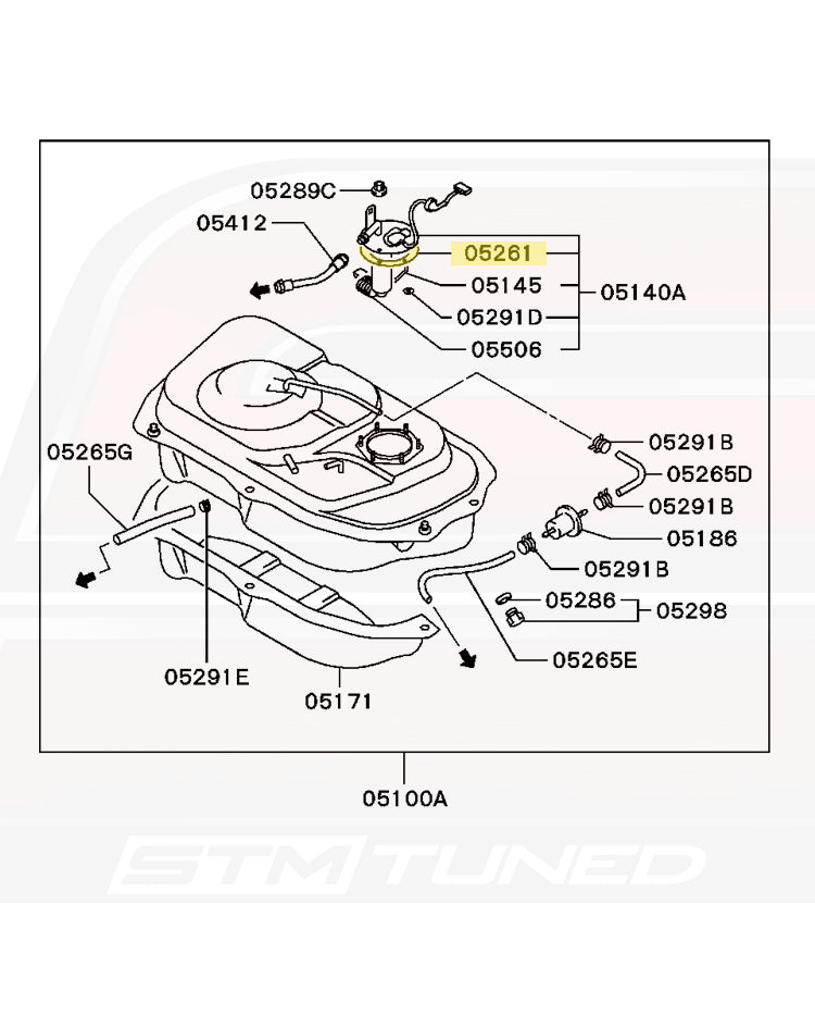 Mitsubishi OEM Fuel Sending Unit Gasket for Evo DSM 3S (MB400461)