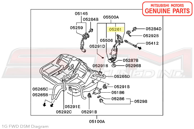 Mitsubishi OEM Fuel Tank Sending Unit Gasket for 1G DSM FWD (MB400578)